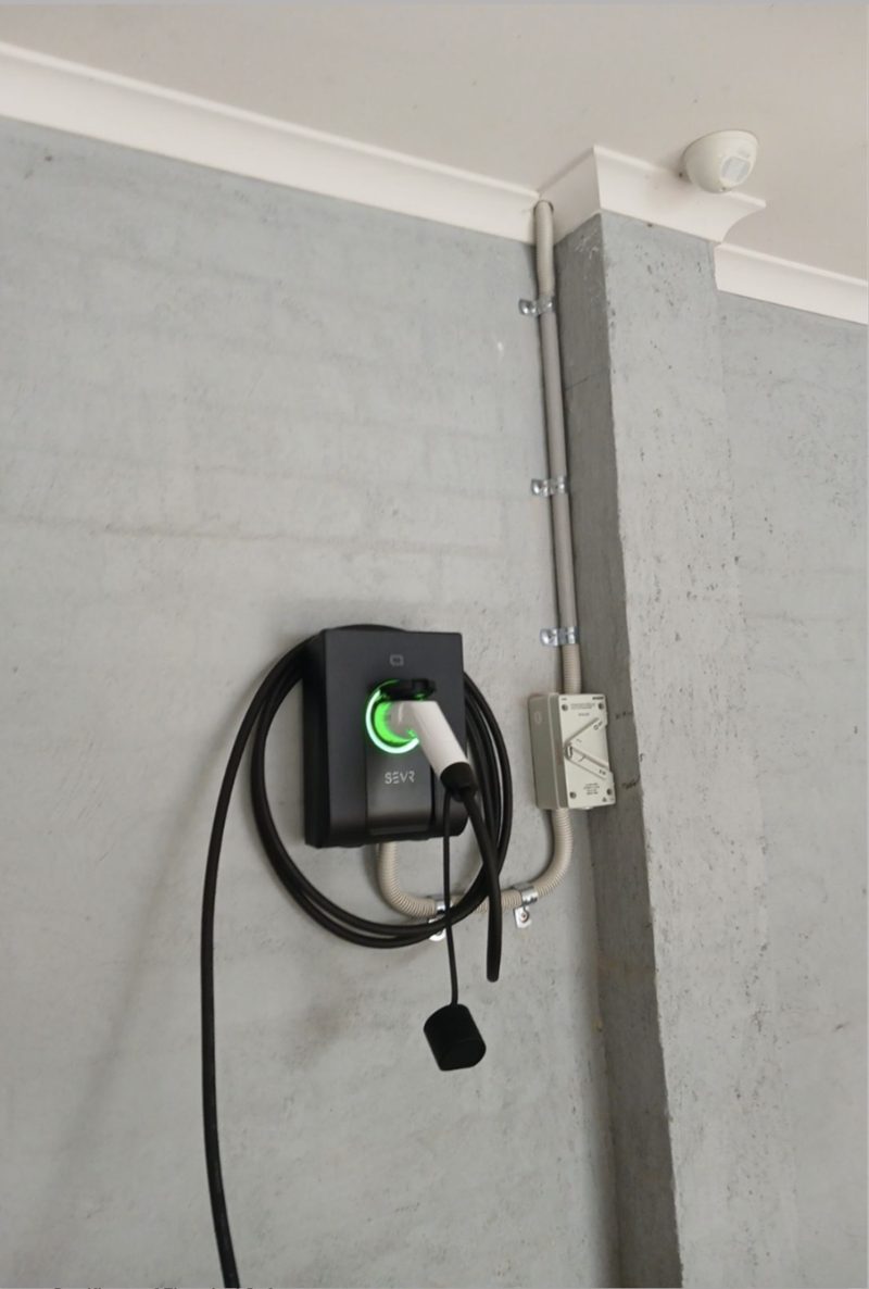 SEVR wall charger installed in a Melbourne garage